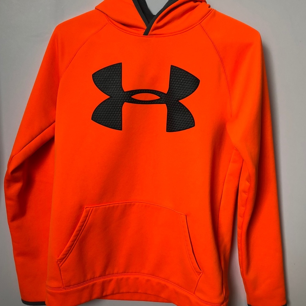 Neon orange Under Armour kids sweatshirt Youth XL